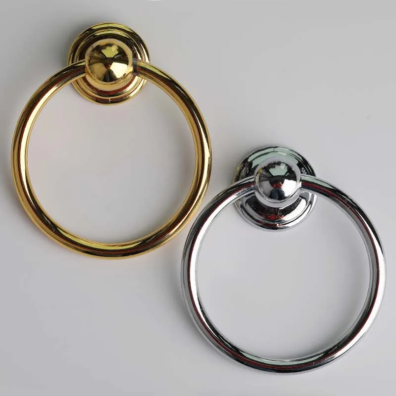 Диаметр 70 мм современный простой хромированный серебряное кольцо золотого цвета