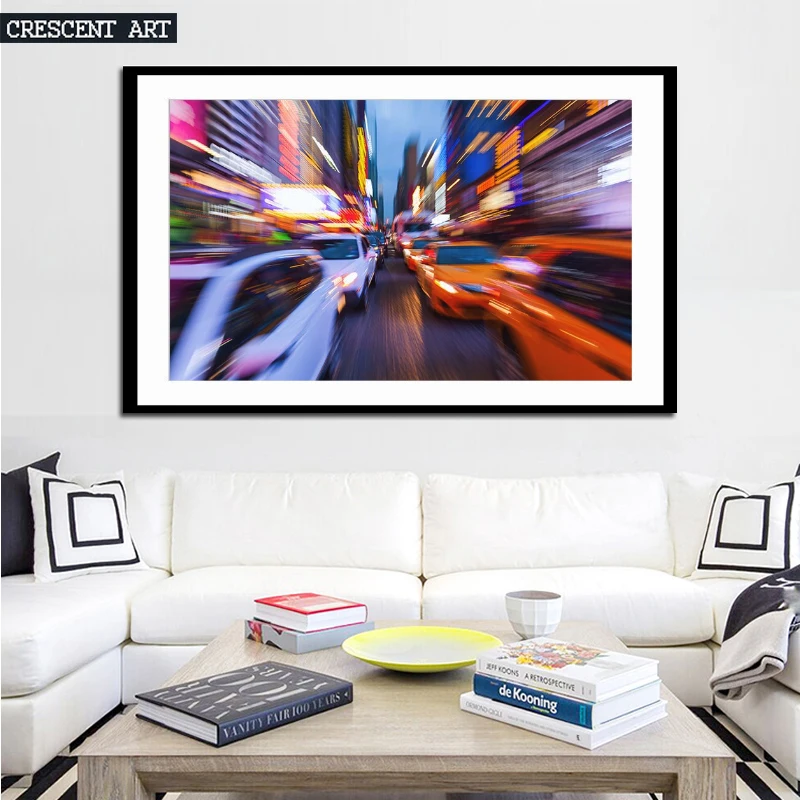 2017 Современный Нью-Йорк ночной вид уличный постер картина настенное искусство