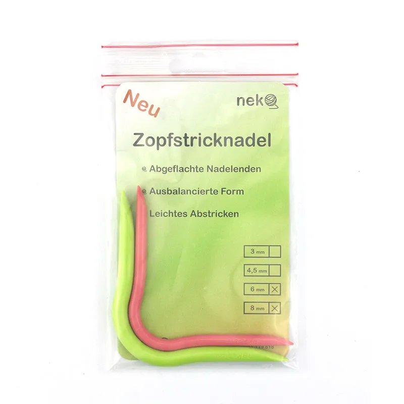 Пластиковая изогнутая двойная заостренная кабельная игла NEKO|cable needles|double point