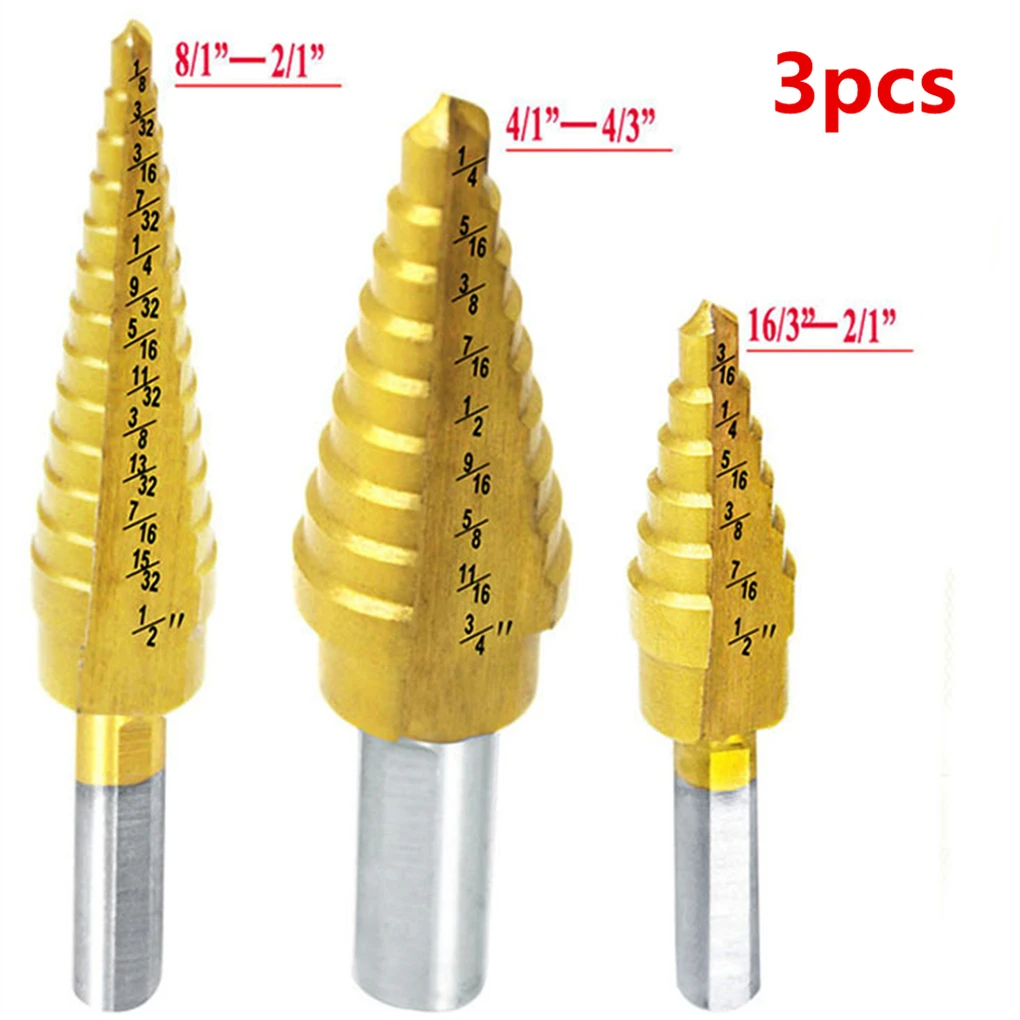 3 шт. HSS Титан Треугольники ручка дюймов прямые синтетические волосы рифленая