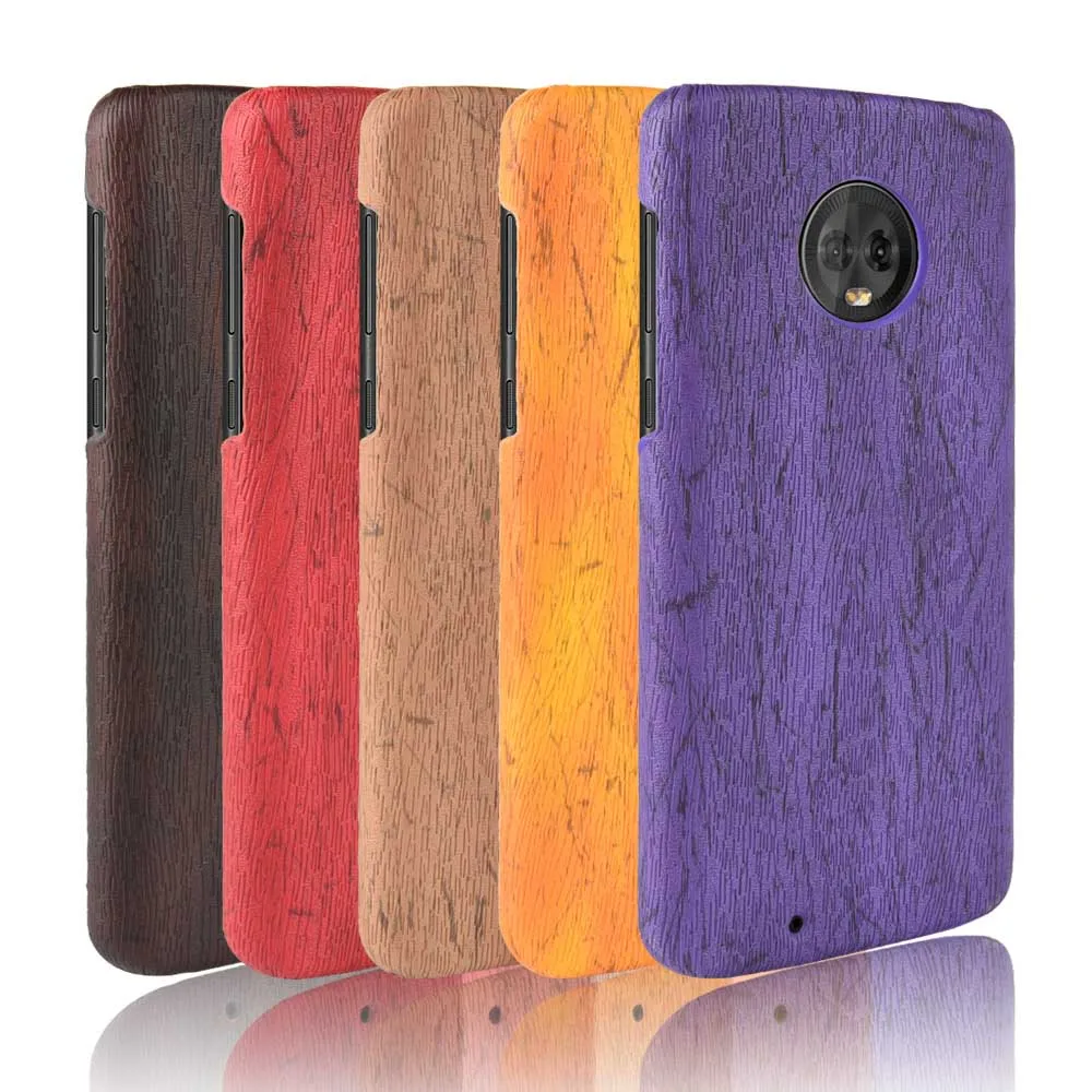 

SUBIN New phoneCase For motorola moto G6 plus 5.93" Retro wood grain Mobile phone Back Cover Phone Protective Case for motoG6+