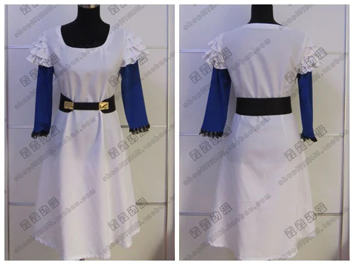 Anime Tokyo Ghouls Kamishiro Rize White and Blue Dress Cosplay Costume Halloween Suit For Women Outfit New | Тематическая одежда и