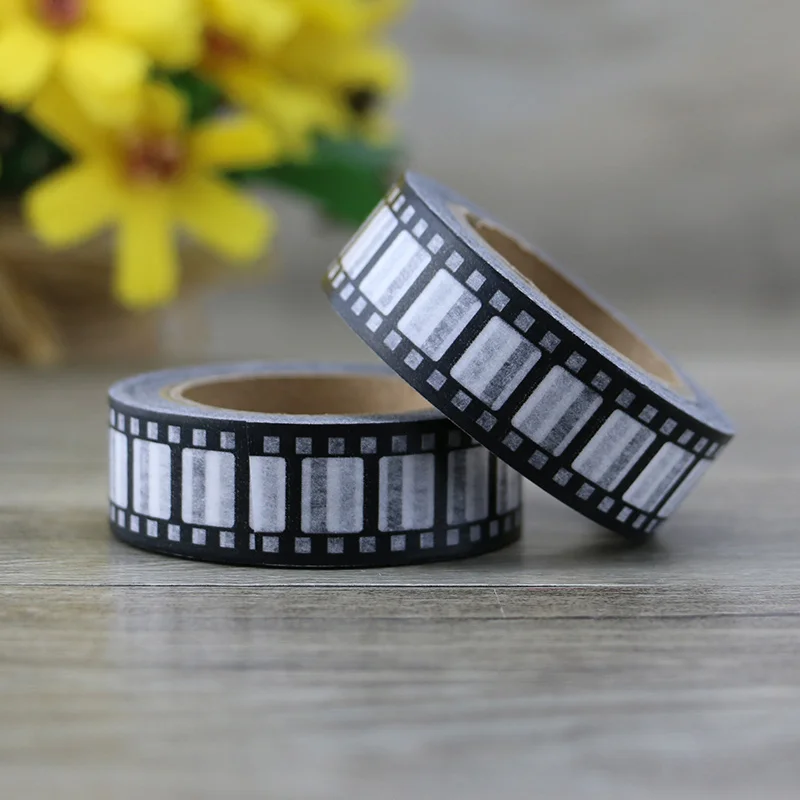 

1 roll 1.5CM*10M Black And White Style Stripe Washi Tape Adhesive Tape DIY Scrapbooking Sticker Label Masking Tape