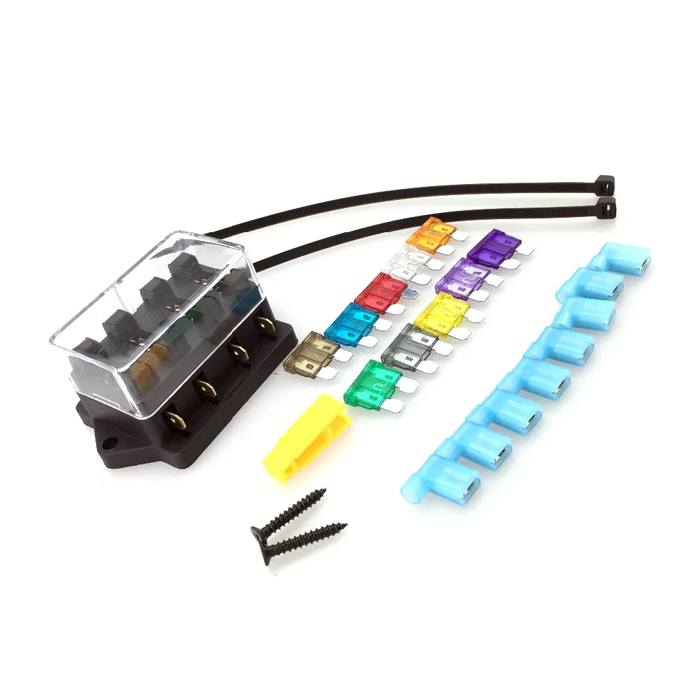 Автомобильный УВД АТО Водонепроницаемый с предохранителем 10 шт. и DC12V 24V 4 Way цепи