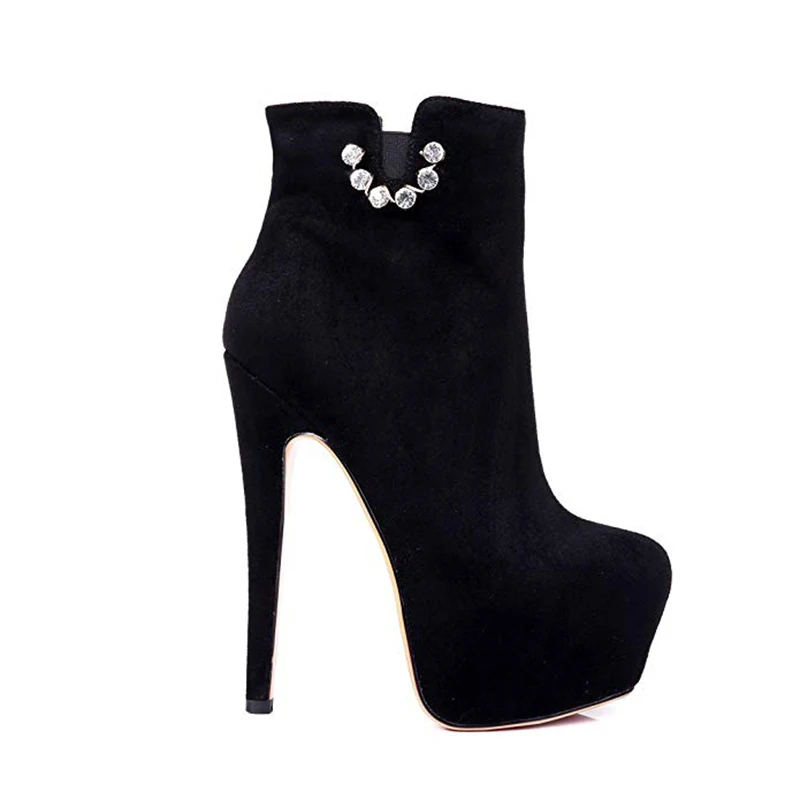 Оригинальные Соблазнительные ботильоны женская обувь на очень высоком каблуке 16