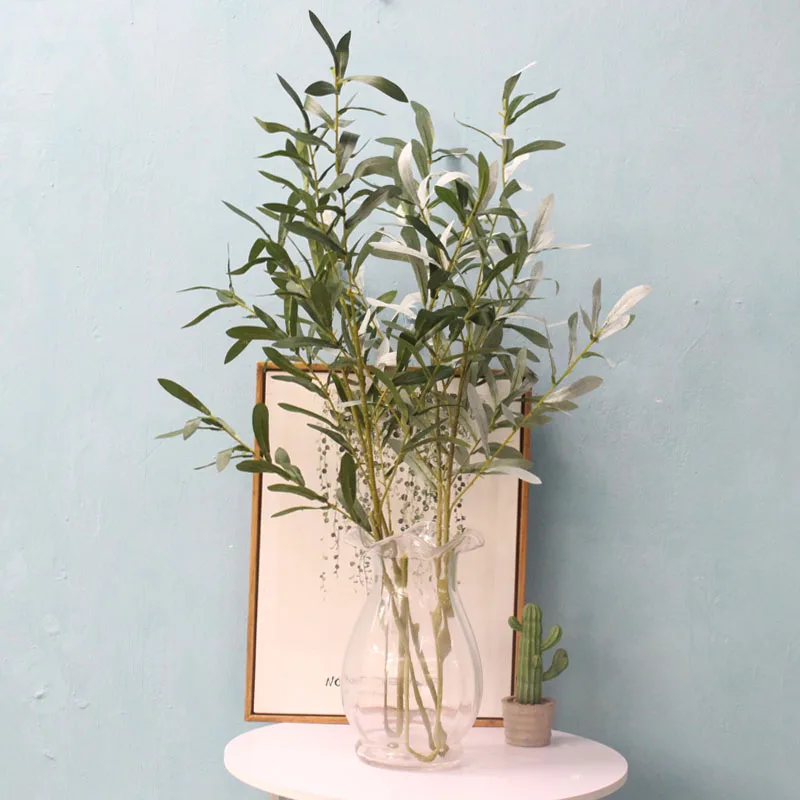 109 см Европейская искусственная оливковая ветка для семейного отеля свадьбы