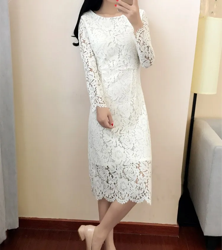 Женское вечернее платье с круглым вырезом элегантное облегающее длинными