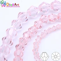 olingart 3mm4mm6mm8mm bicone upscale austrian multicolored crystal pink color beads loose bead bracelet diy jewelry making