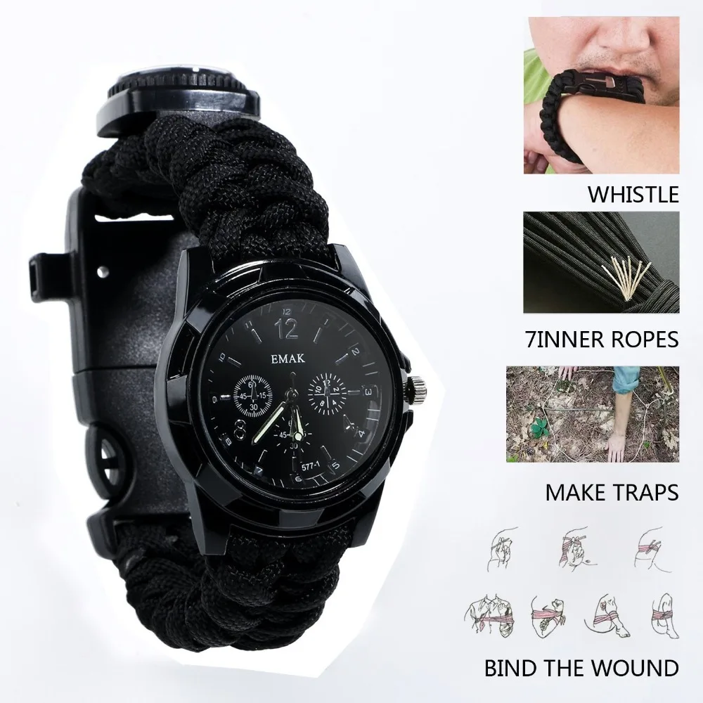 Инструменты для кемпинга часы отдыха на природе выживания компас термометр