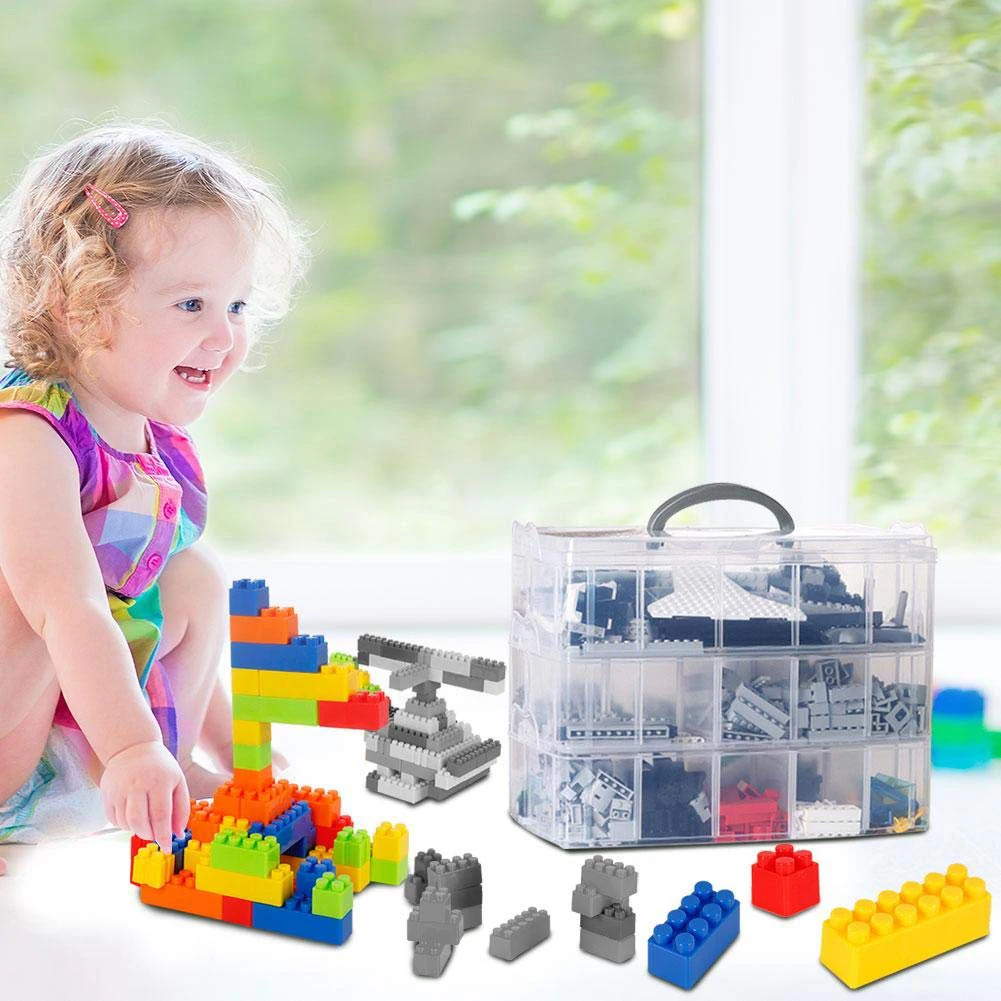 3 Слои игрушки с несколькими отделениями прозрачный домашний практические дети