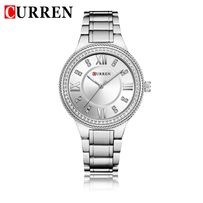 CU900406 without box CURREN Модные женские часы Лидирующий бренд Роскошные женские наручные часы для девочек браслет из нержавеющей стали классические повседневные женские часы 9004 - Цвет: CU900406 without box