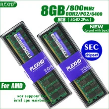PLEXHD 8 Гб(4 Гб X 2 шт) DDR2 PC2-6400 800 МГц 8 г PC2 6400 для настольных ПК DIMM память ram 240 контакты для AMD(чипы Hynix