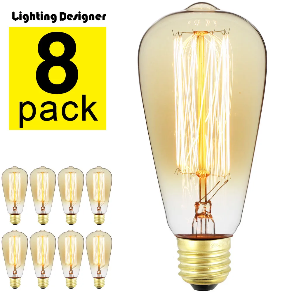 Подвесной светильник в стиле ретро st64 винтажная лампа Эдисона e27 Лампа