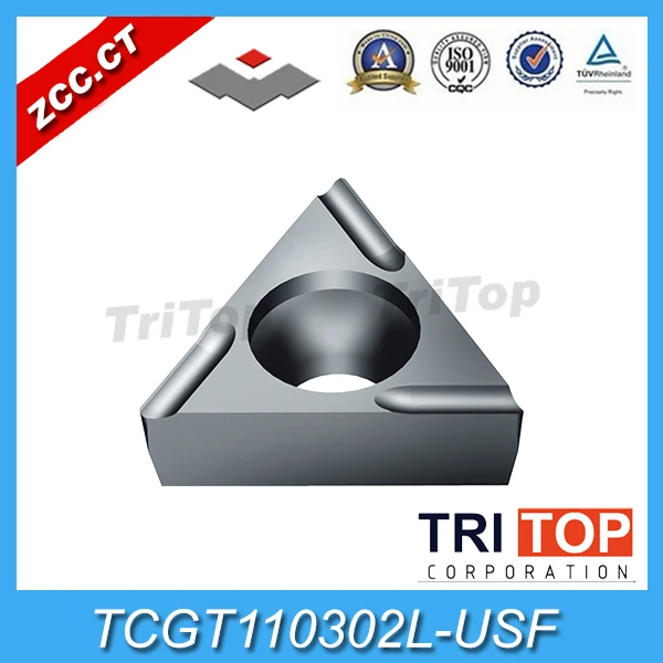 

Original tungsten carbide cutter zcc.ct PVD Coating TCGT 110302L USF YBG205 (10pcs/Lot) positive Insert
