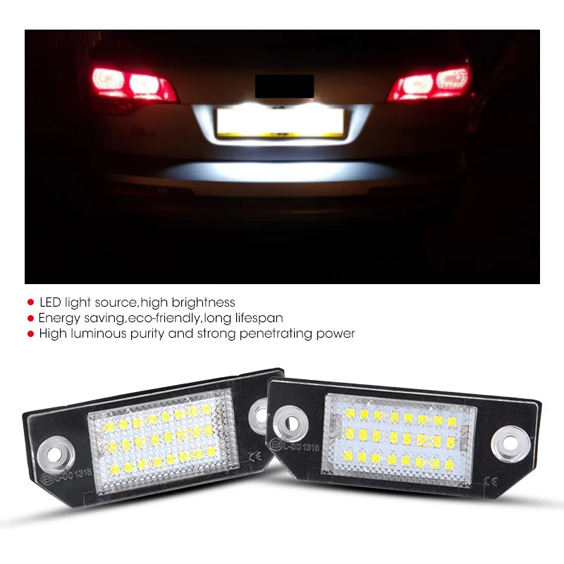2 шт. светильник Автомобильные светодиодные лампы для подсветки номерного знака