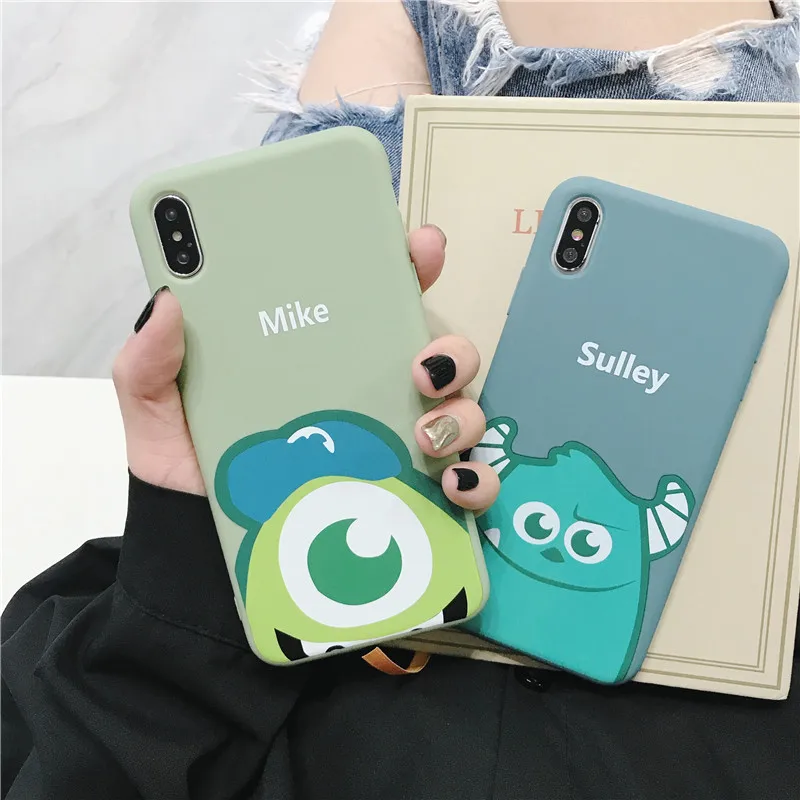 Милые Мультяшные Монстры университет Майк Салли Мягкие TPU чехол для iPhone X S XR XS MAX 6 7