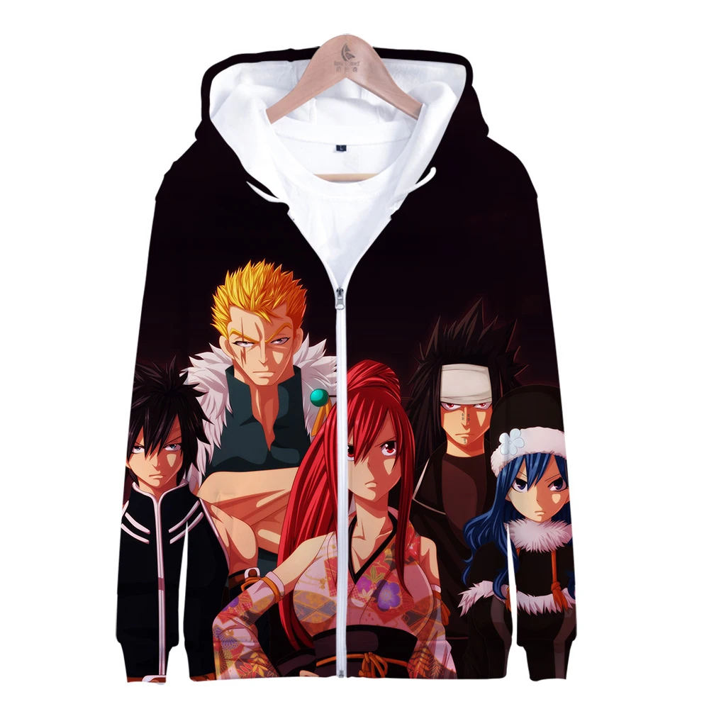 Kpop Японская уличная Аниме Толстовка для мужчин/женщин Феи хвост мультфильм