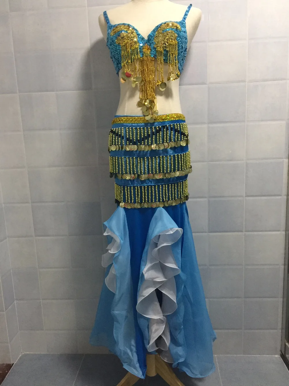 Восточный танцевальный костюм Bellydance для восточных танцев живота с бюстгальтером