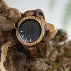 Часы BOBO BIRD мужские, деревянные, из черного дерева, кварцевые, наручные часы erkek kol saati Miyota