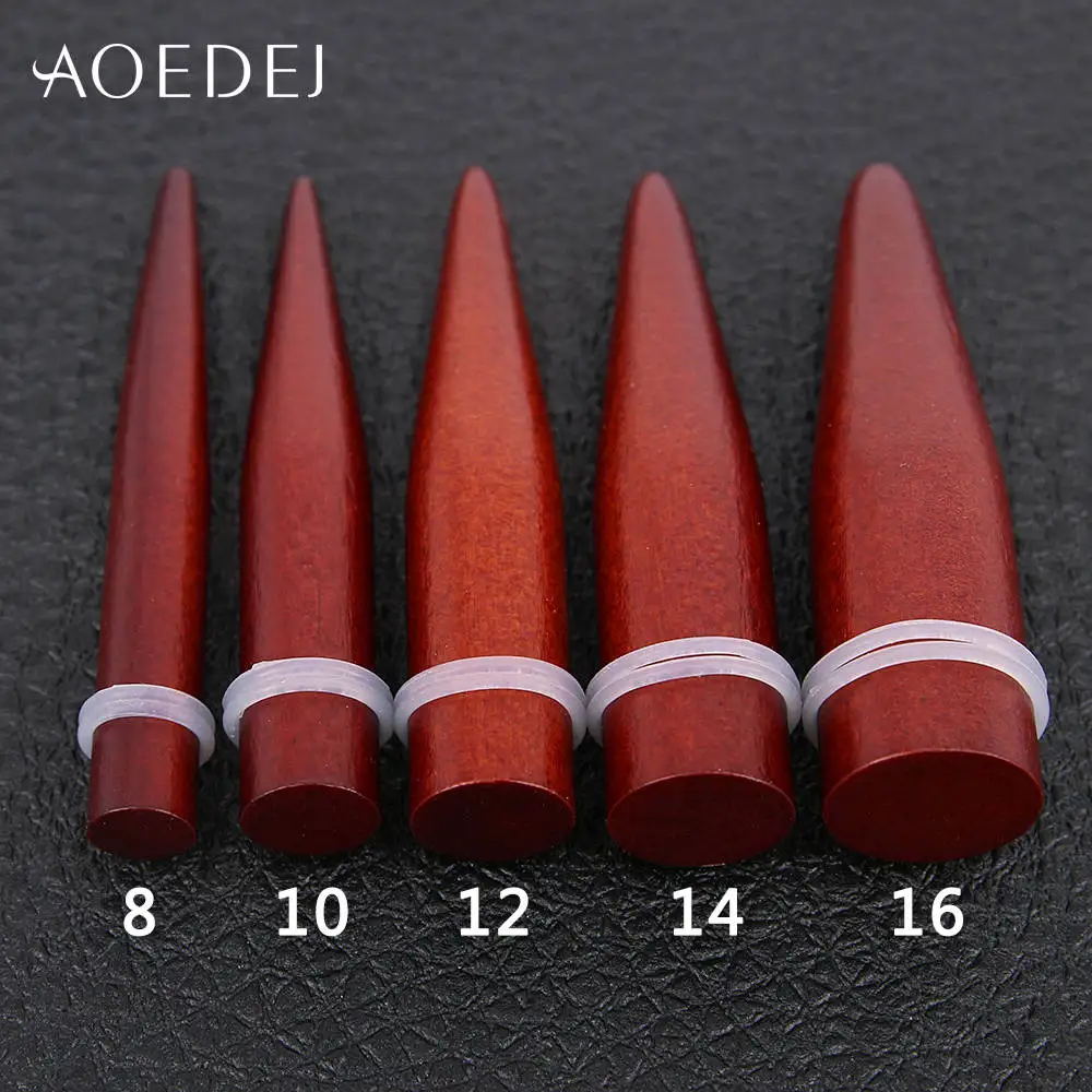 AOEDEJ 8 16 мм конусные туннели затычки для ушей Деревянные ювелирные изделия Шипы