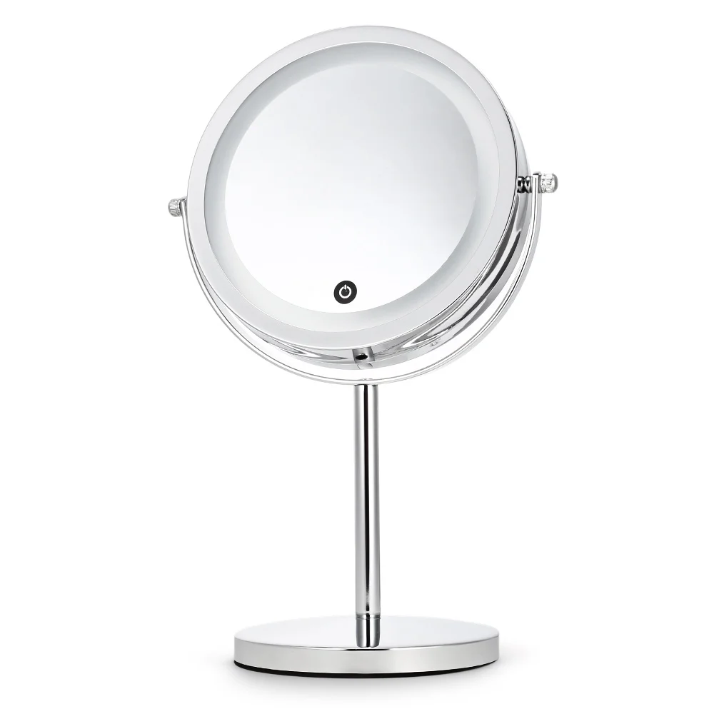 5X Magnifying Makeup Cosmetic LED Touch Light Beauty Rotating Countertop Mirror | Красота и здоровье