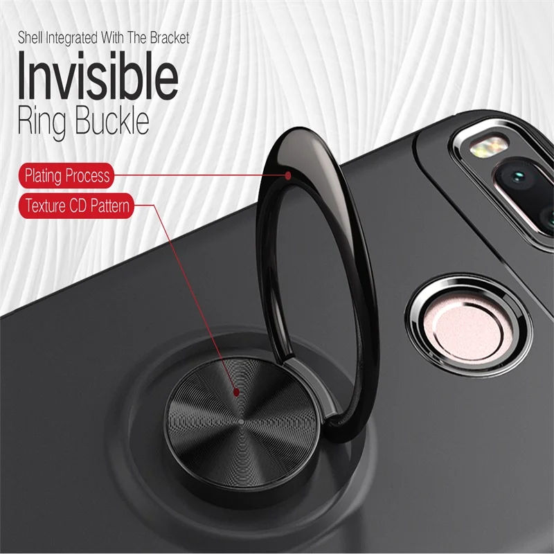 On For Xiaomi MiA1 5X case cover Magnetic finger Car Ring Holder Silicone bumper pouch phone Mi A1 back |