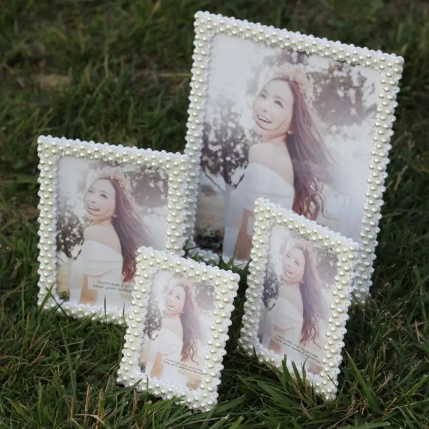 SUFEILE фоторамка жемчужная кристальная рамка Прозрачная Стеклянная фоторамка маятник размер фото 5 дюймов и 7 дюймов и 8 дюймов и 10 дюймов W31D20
