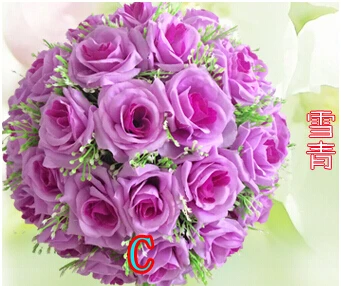 C 20 цветов 20 см/8 дюймов Gypsophila Свадебные украшения Шелковые целующиеся помандр розовые цветы шары свадебный букет - Цвет: C