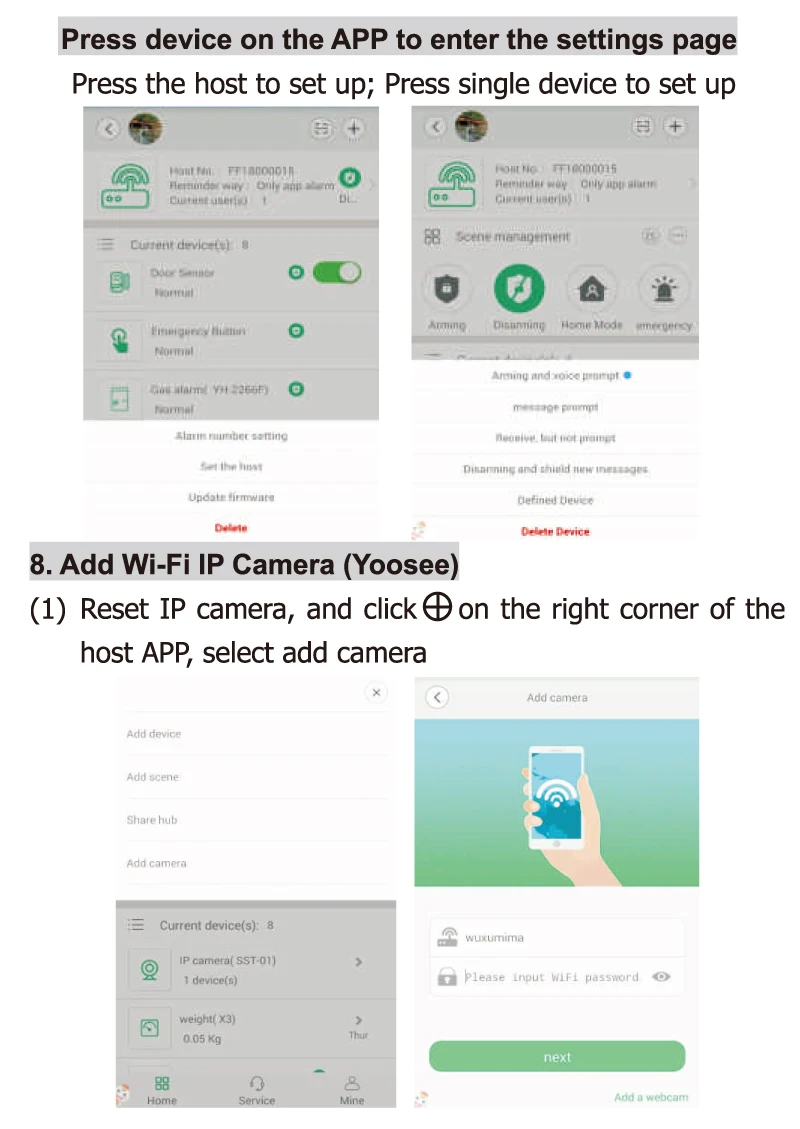 Умный дом безопасности wifi-шлюз сигнализация с приложением управление сигнализация открытой двери самообороны дыма пожарная сигнализация детектор