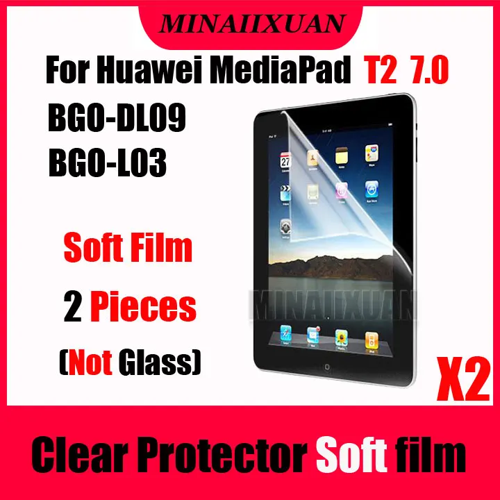2 шт прозрачная Защитная мягкая пленка (не стекло) для Huawei MediaPad T2 7 0 BGO DL09 L03