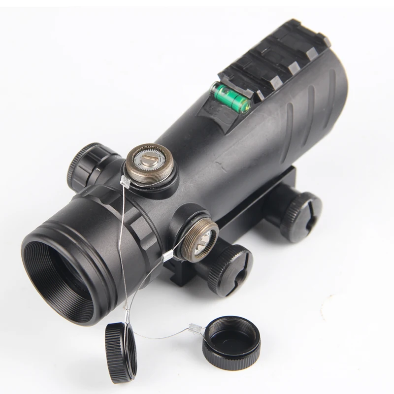 Новинка, рефлекторный Прицел Acog, tutacal, красный точечный прицел, пузырьковый уровень, 20 мм, рельсовое крепление, красный точечный прицел, прицел для охоты, страйкбола, винтовка