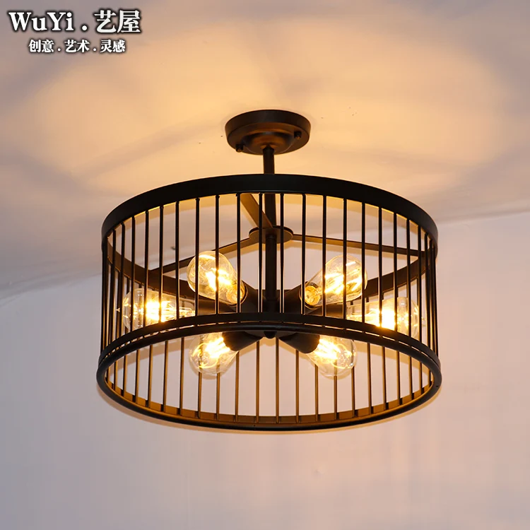 Винтажные потолочные светильники современные светодиодные клетки для птиц