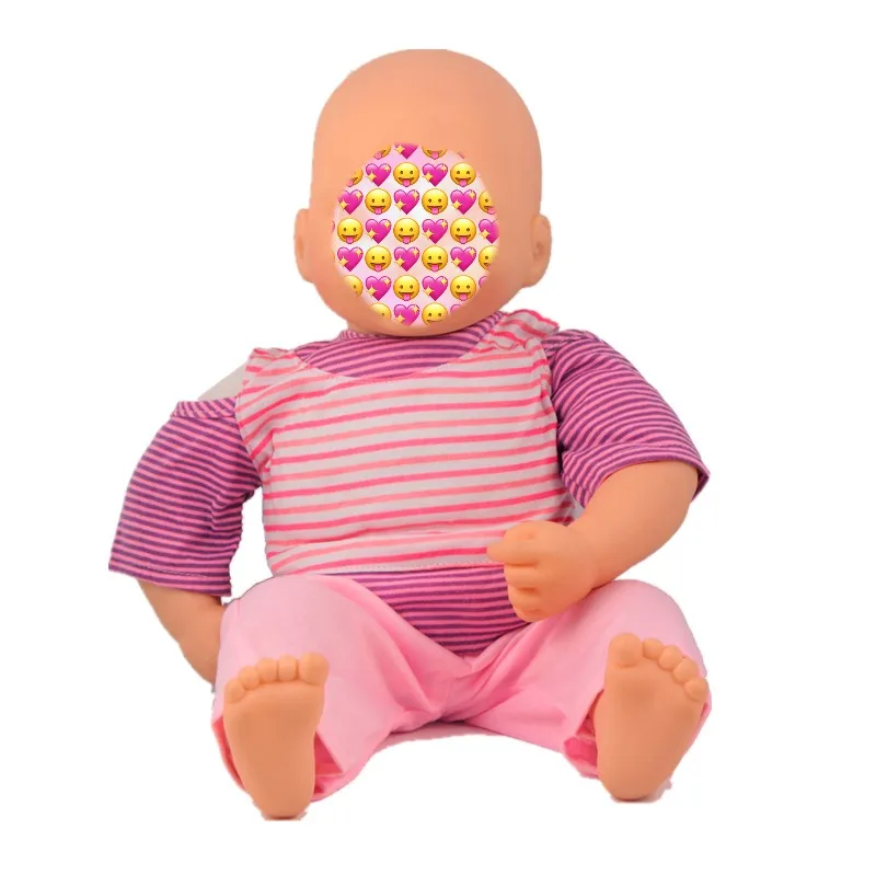 Детская кукольная одежда 46 см розовый медведь сердце с шапкой комбинезон кукла