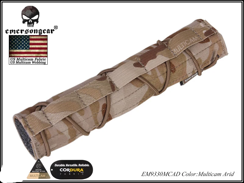 Ограниченное количество EmersonGear 22 см Airsoft Suppressor Cover PenCott Badlands GreenZone Multicam Black Tropic Arid и т. д - Цвет: MCAD