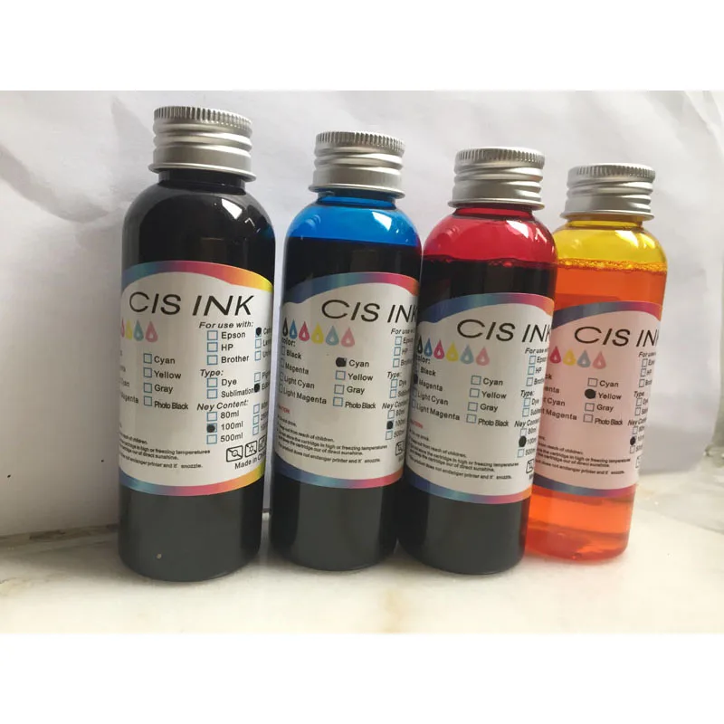 

Einkshop Food Ink Edible Ink 4 Color For hp Desktop Inkjet Printer edible ink For Cake DIY Chocolate Edible ink