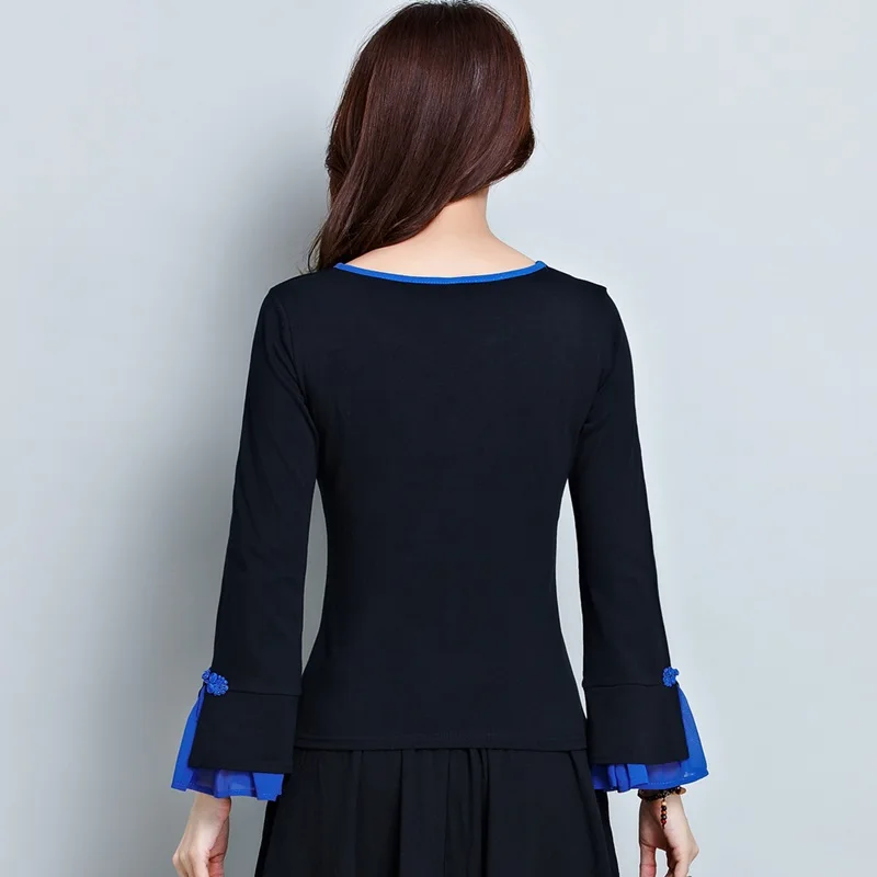 Традиционная китайская одежда для женщин топ чонсам воротник стойка Женские