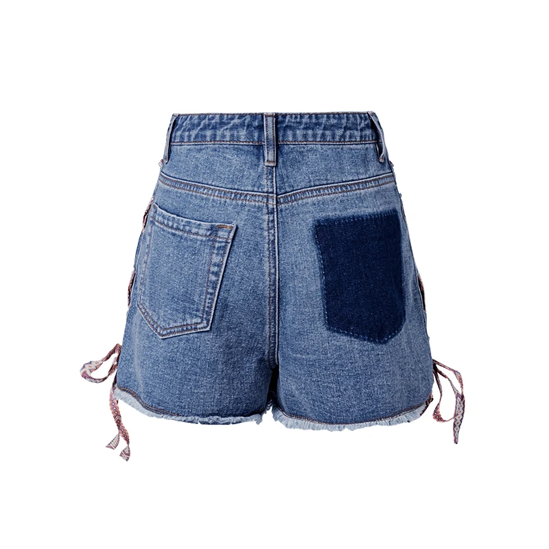 Женские джинсовые шорты ARTKA свободные повседневные на шнуровке с высокой талией
