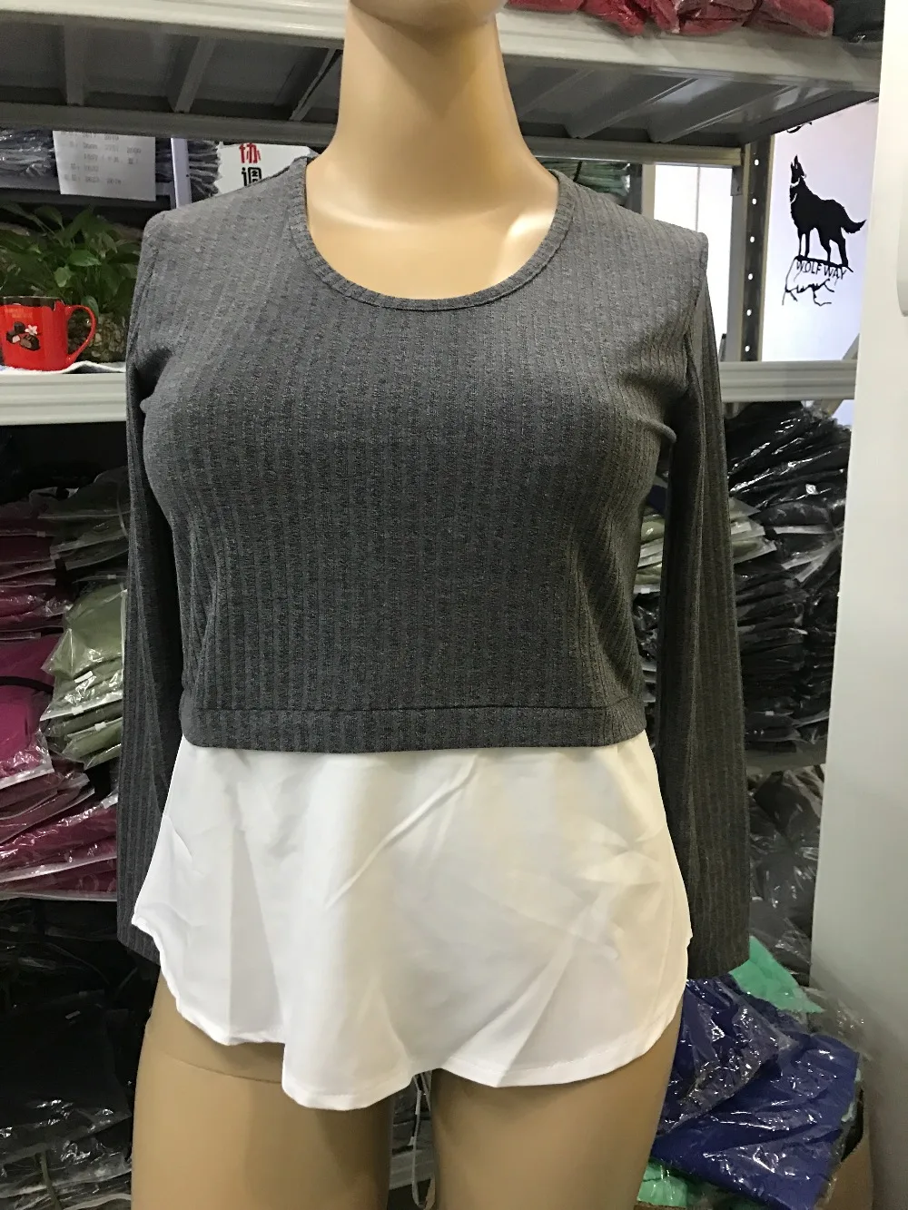2018 Winter Warm knitted Women Blouse Long Sleeve Patchwork Sweater Plus Size Tops Big Pullovers 6XL Shirt Blusas | Женская одежда