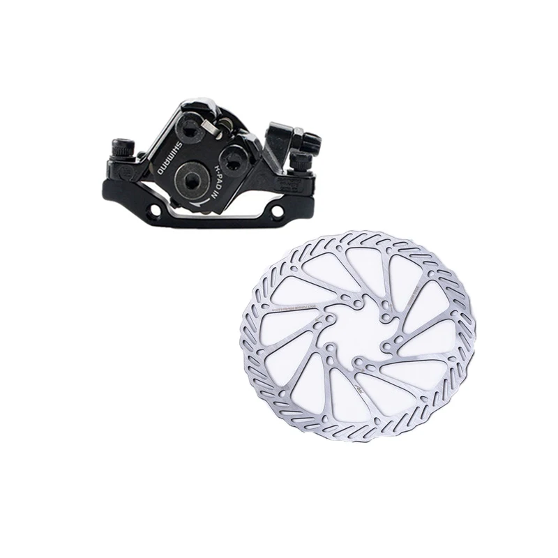 Shimano BR-M375 механические дисковые тормозные суппорты для Acera Alivio Deore с резиновыми накладками M375 суппорт w/n G3 HS1 ротор - Цвет: Front with G3 160mm