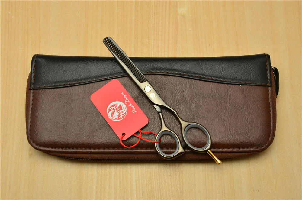 Профессиональные ножницы для стрижки 5 'ཌ см фиолетовые драконы 440C черные