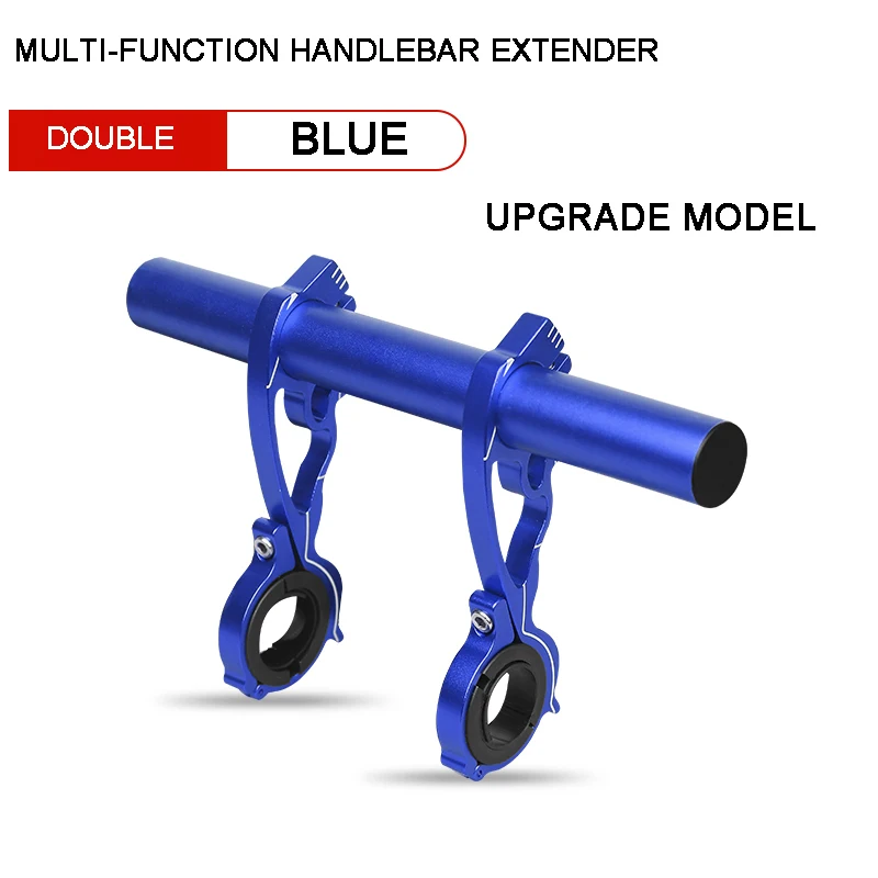 Upgrade blue Держатель для велосипедного фонаря Руль Велоспорт велосипед рама двойной кронштейн для крепления кронштейна для крепления для велосипеда светильник, Аксессуары для велосипеда - Цвет: Upgrade blue