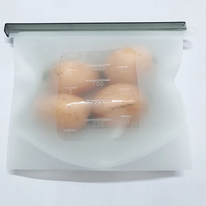 2 шт 1000 мл многоразовые силиконовые пакеты ziplock для хранения еды свежих фруктов |