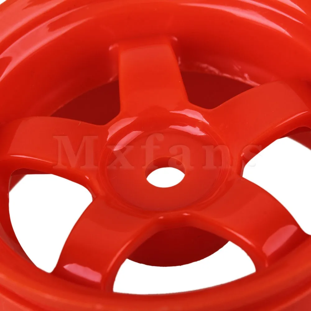 Mxfans 4x RC1:10 пластиковый обод колеса Star с отверстиями 12 мм черный цвет|plastic car rims|wheel hex