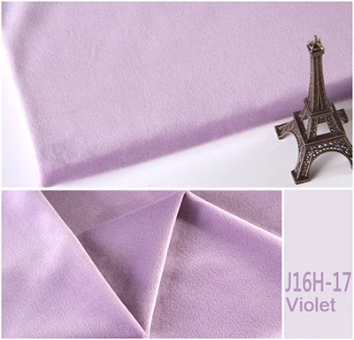 Violet ESSIE HOME 140 см мягкая бархатная велюровая ткань, плюш, скатерть, обивка, ткань для штор, нежный пастельный цвет - Цвет: Violet