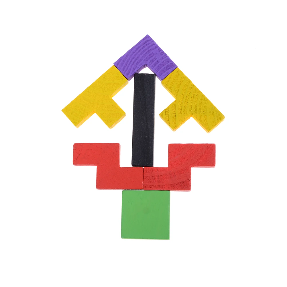 Деревянный пазл Tangram Brain Teaser обучающая игра для детей детские игрушки пазлы