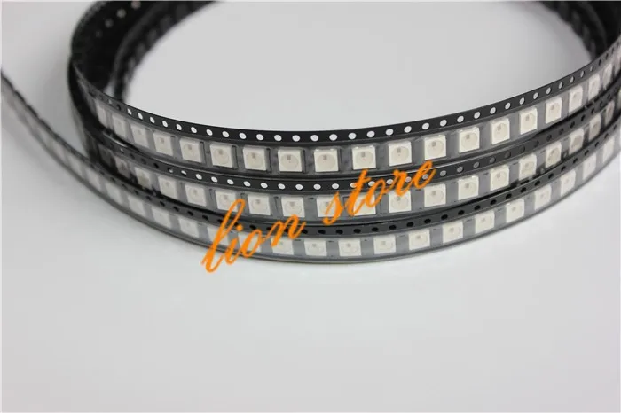 WS2812B светодиодный чип 100~ 1000 шт. 5050 RGB SMD черный/белый вариант WS2812 индивидуально адресуемых цифровой 5V