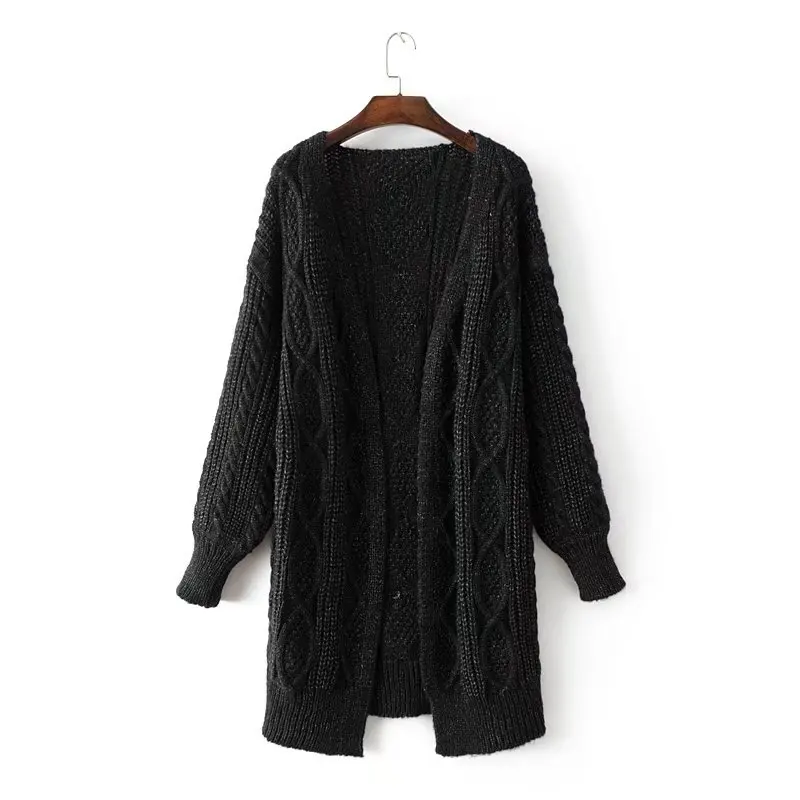 High Street Вязание желтый длинный для женщин кардиган свитер Мода г. Осень Зима теплые Свободные Повседневное негабаритных пончо Femme