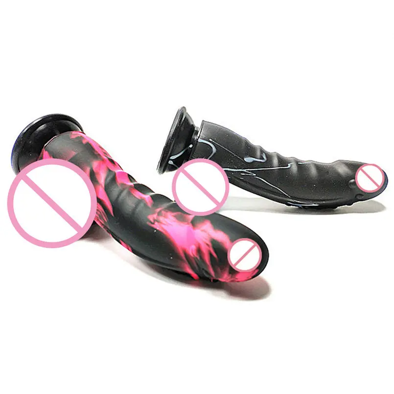 Реалистичный массажный фаллоимитатор с присоской для мастурбации массажер