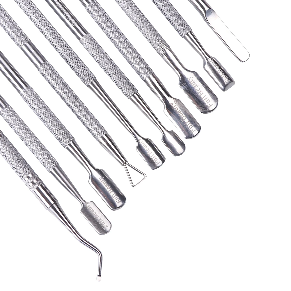1pcs Nail Cuticle Remover Stainless Steel Pusher Double End Dead Skin Machine Manicure Pedicure Art Tools TRFB08-32 | Красота и