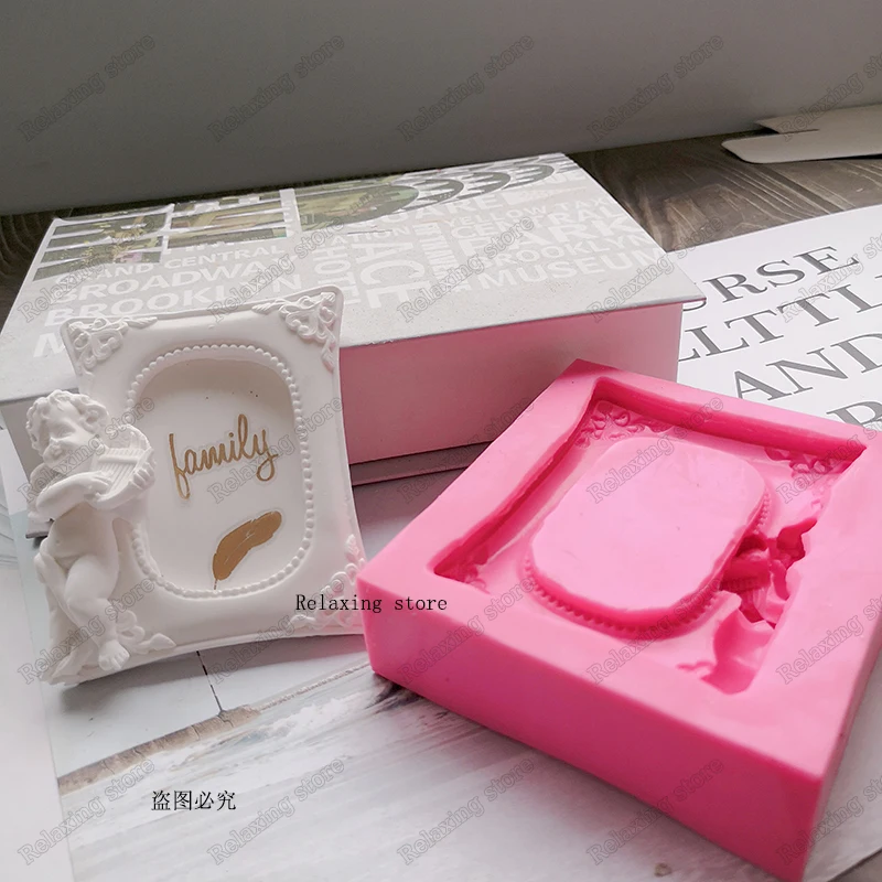 Фоторамка форма для торта с мастикой ангел детская фоторамка силиконовые формы